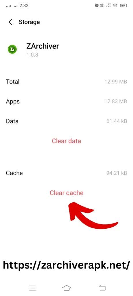 clear-cache-of-zarchiver-app-1 clear data and cache files